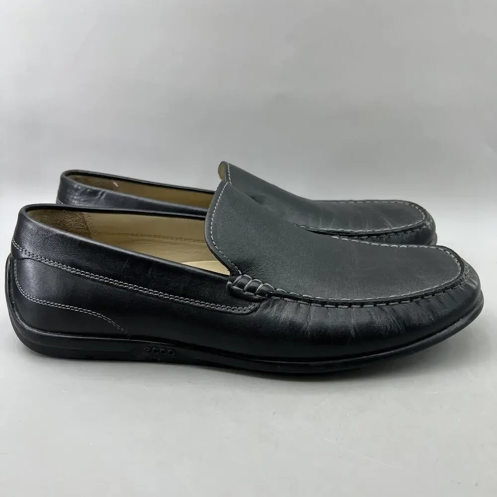ECCO Classic 2.0 Moc Loafers Men Size 11 11.5 US, 45 EU Black Comfort Low Shoes